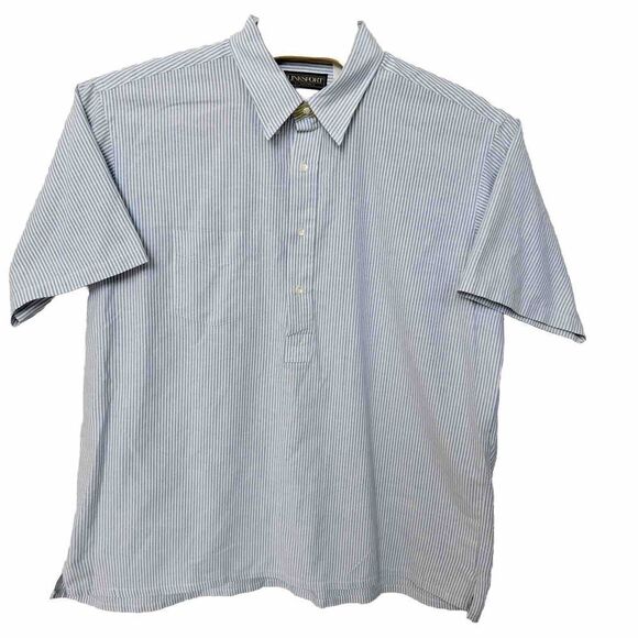 Vintage 80’s Link Sport Polo Henley Hybrid Golf Shirt‎ Mens XXL Made In USA - Picture 1 of 5